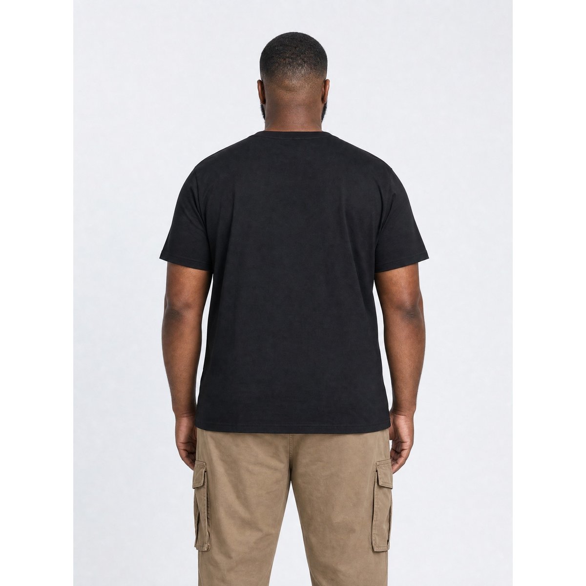 T-shirt grande taille à motif relief morrison noir deep black, PETROL INDUSTRIES