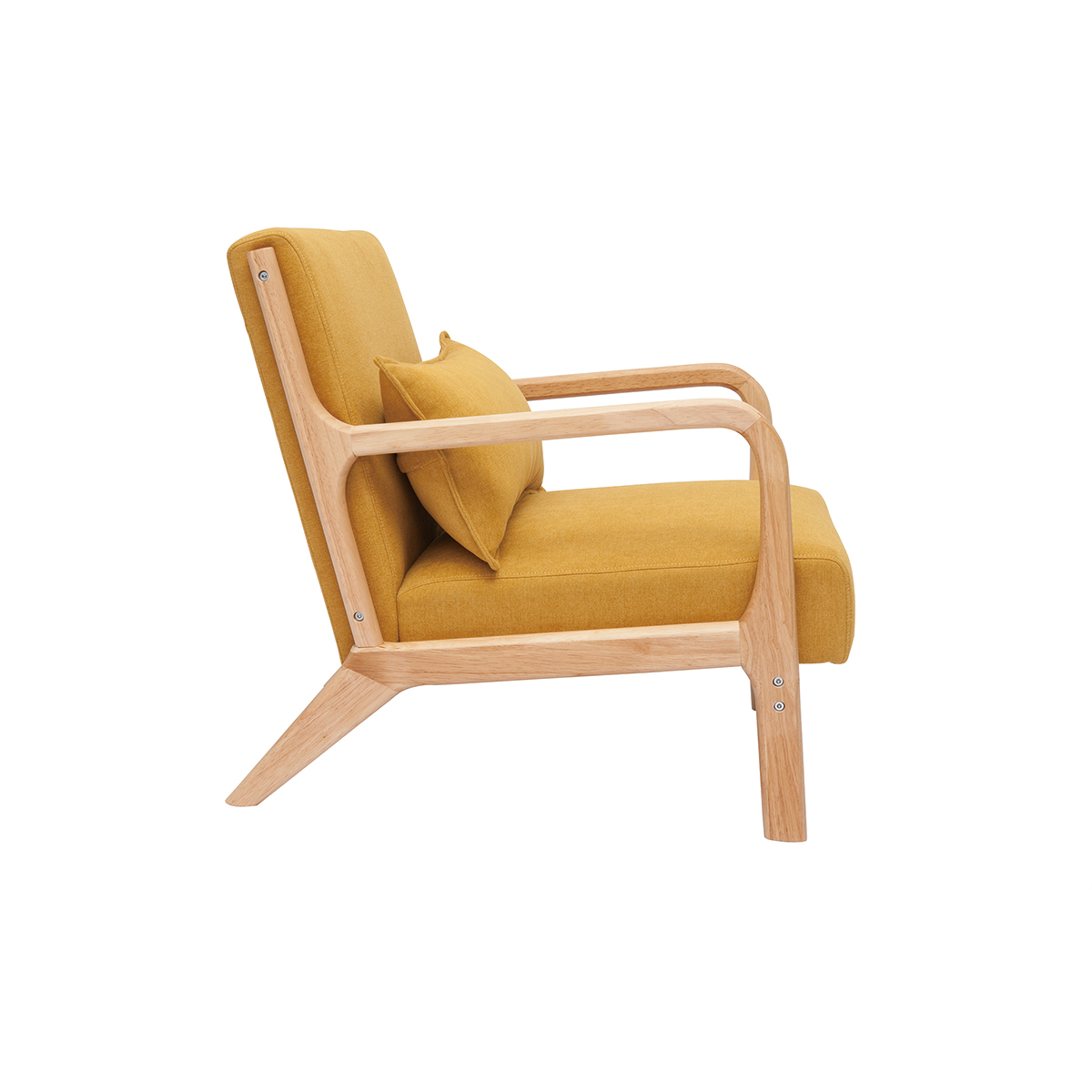 Fauteuil scandinave DERRY jaune, MILIBOO