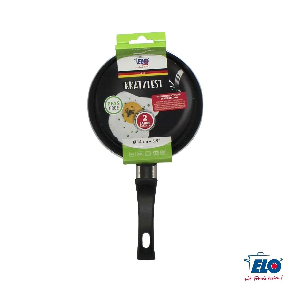 Ensemble de 2 Mini poêles à crêpe en 14 cm JUWEL DE LUXE noir, ELO