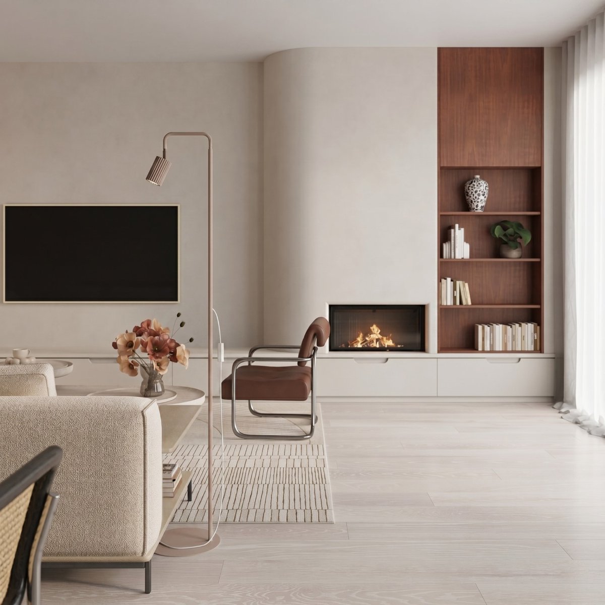 Lampadaire Aluminium Taupe GU10 1 KARBON taupe, EDEN