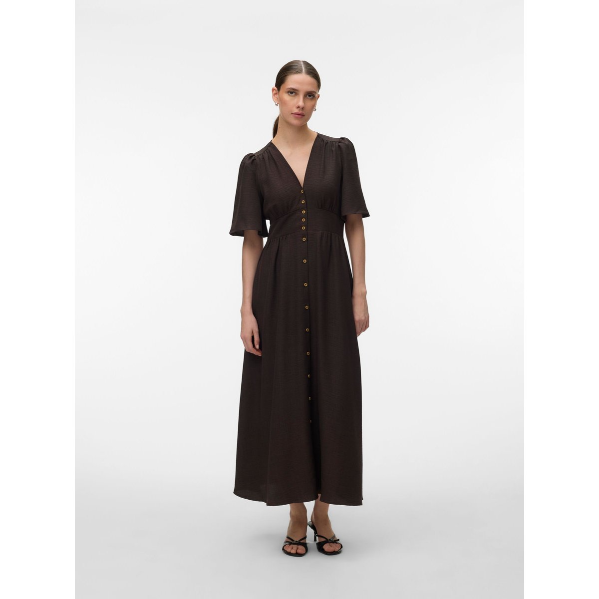 Robe marron - chocolate torte 1, VERO MODA