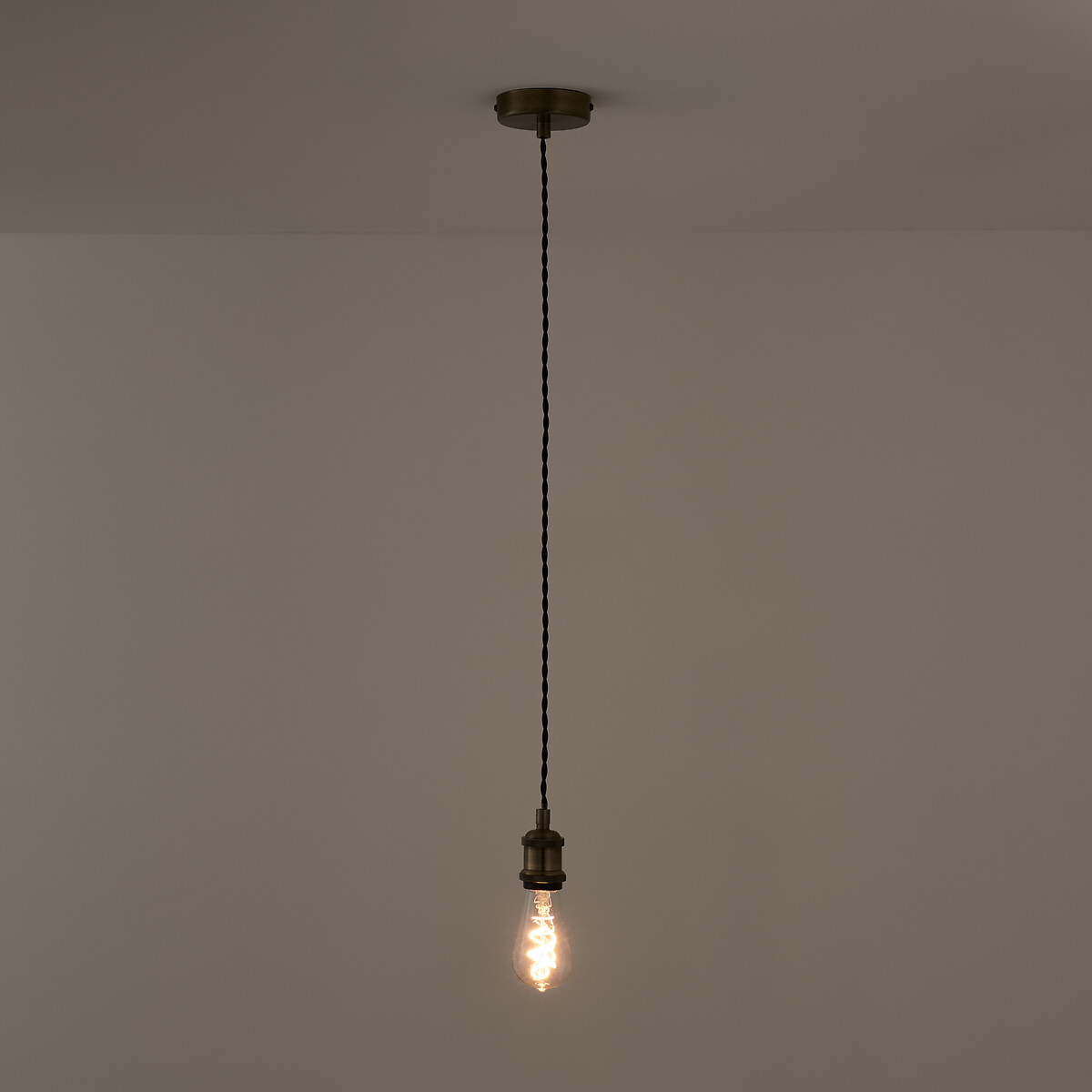 Cavo elettrico per lampadario E27, Baulind nero/ottone, LA REDOUTE INTERIEURS