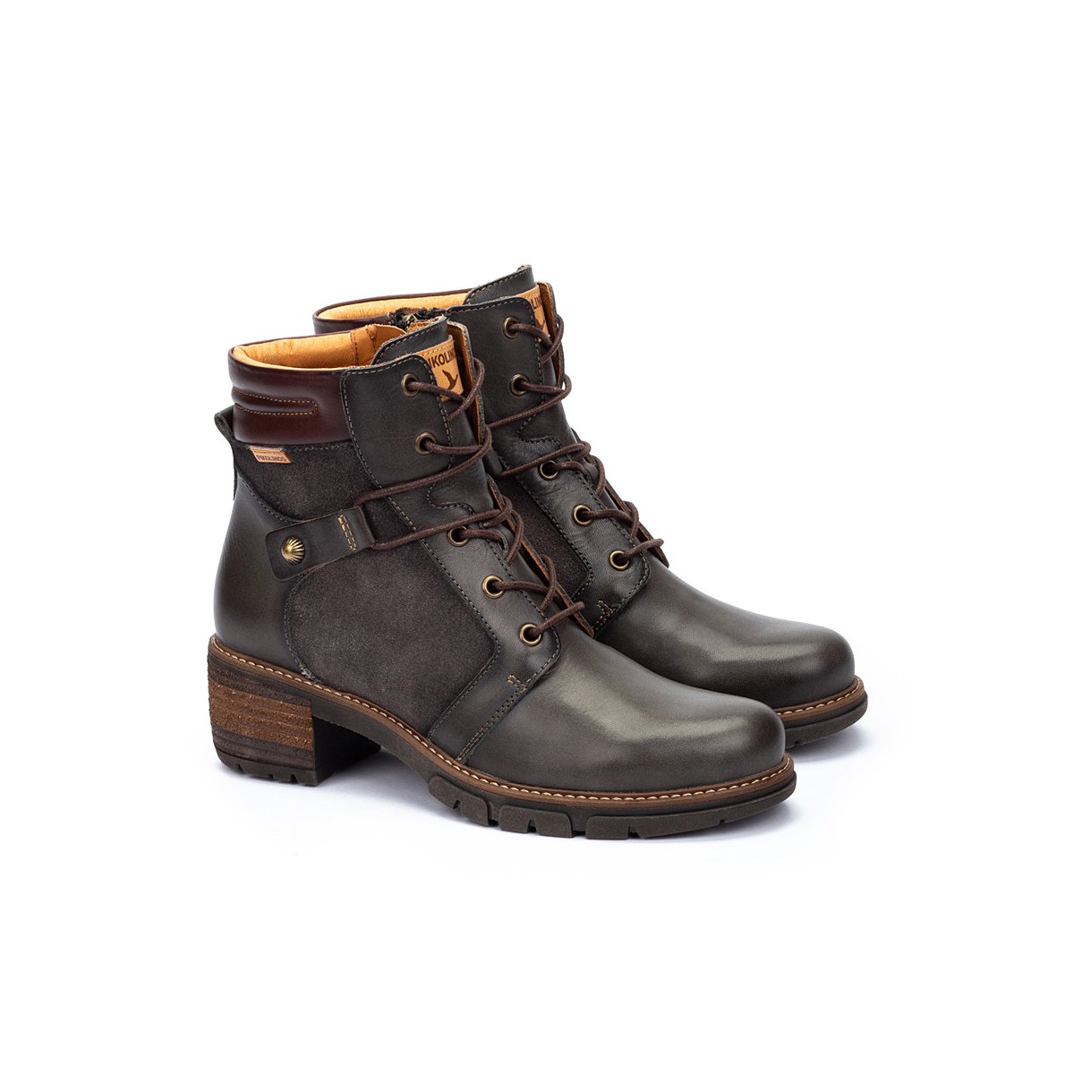 Bottines à talon cuir San Sebastia lead, PIKOLINOS