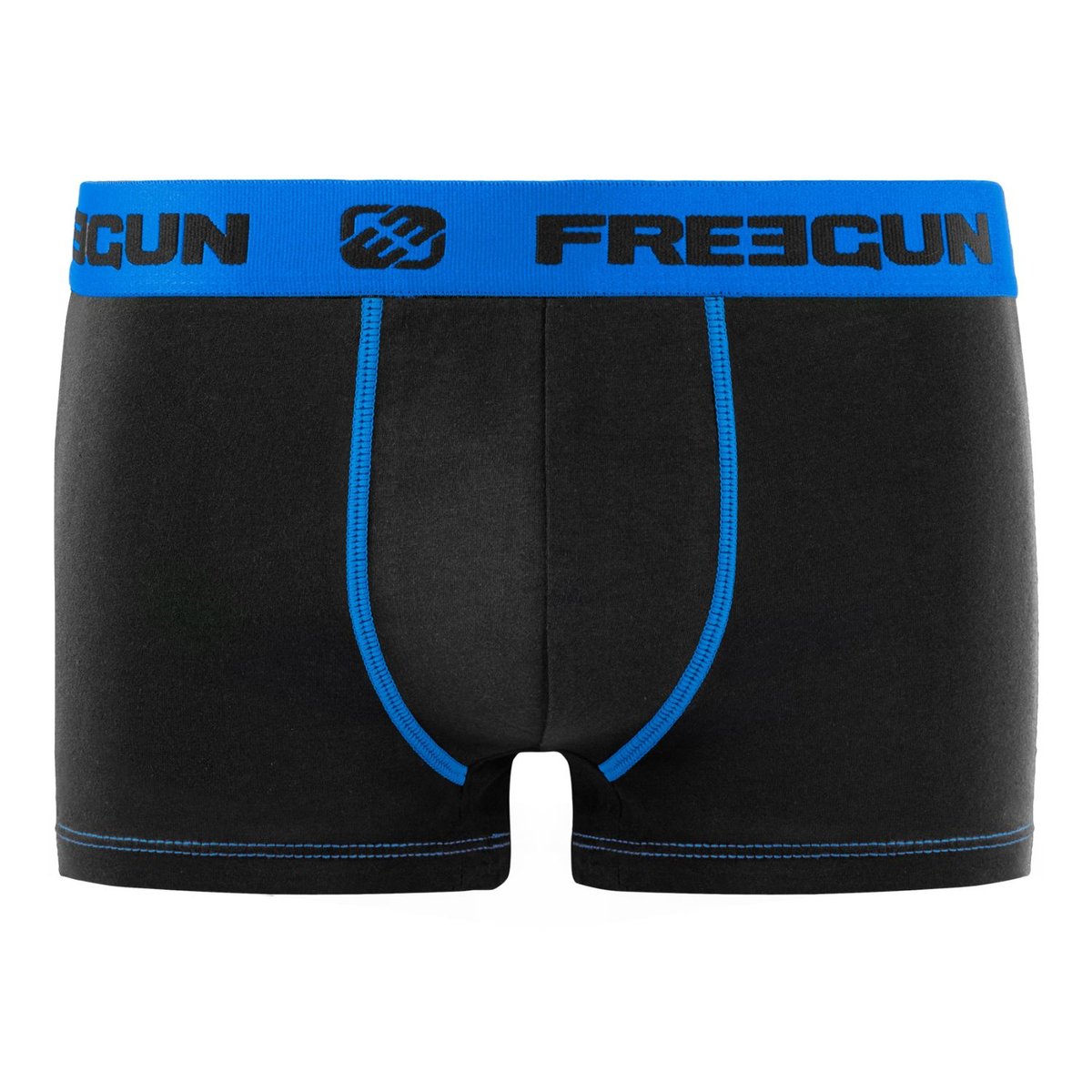 Lot De 9 Boxers Coton Uni noir/blanc/gris/bleu, FREEGUN