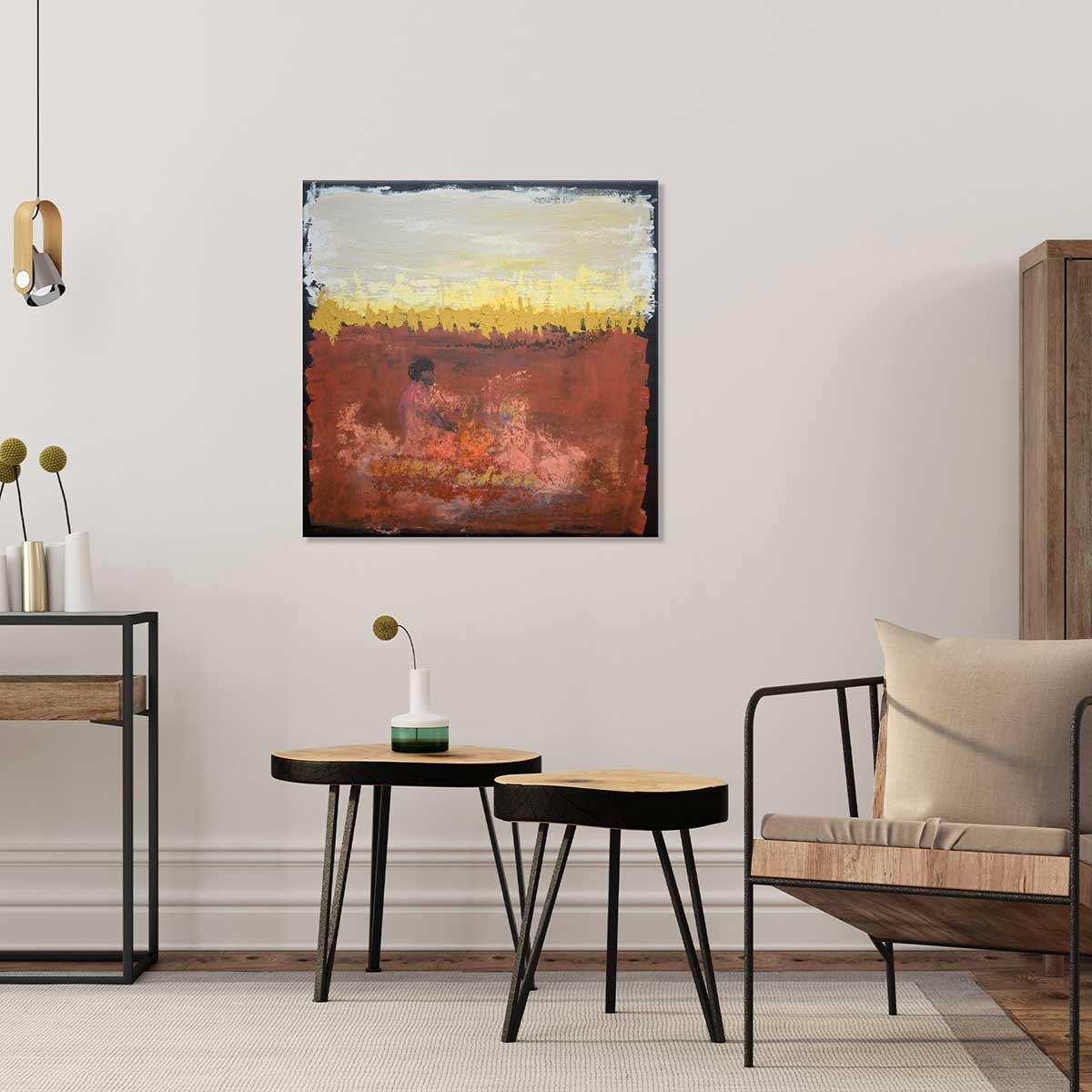 Tableau art primitif tableau alu dibond, HEXOA