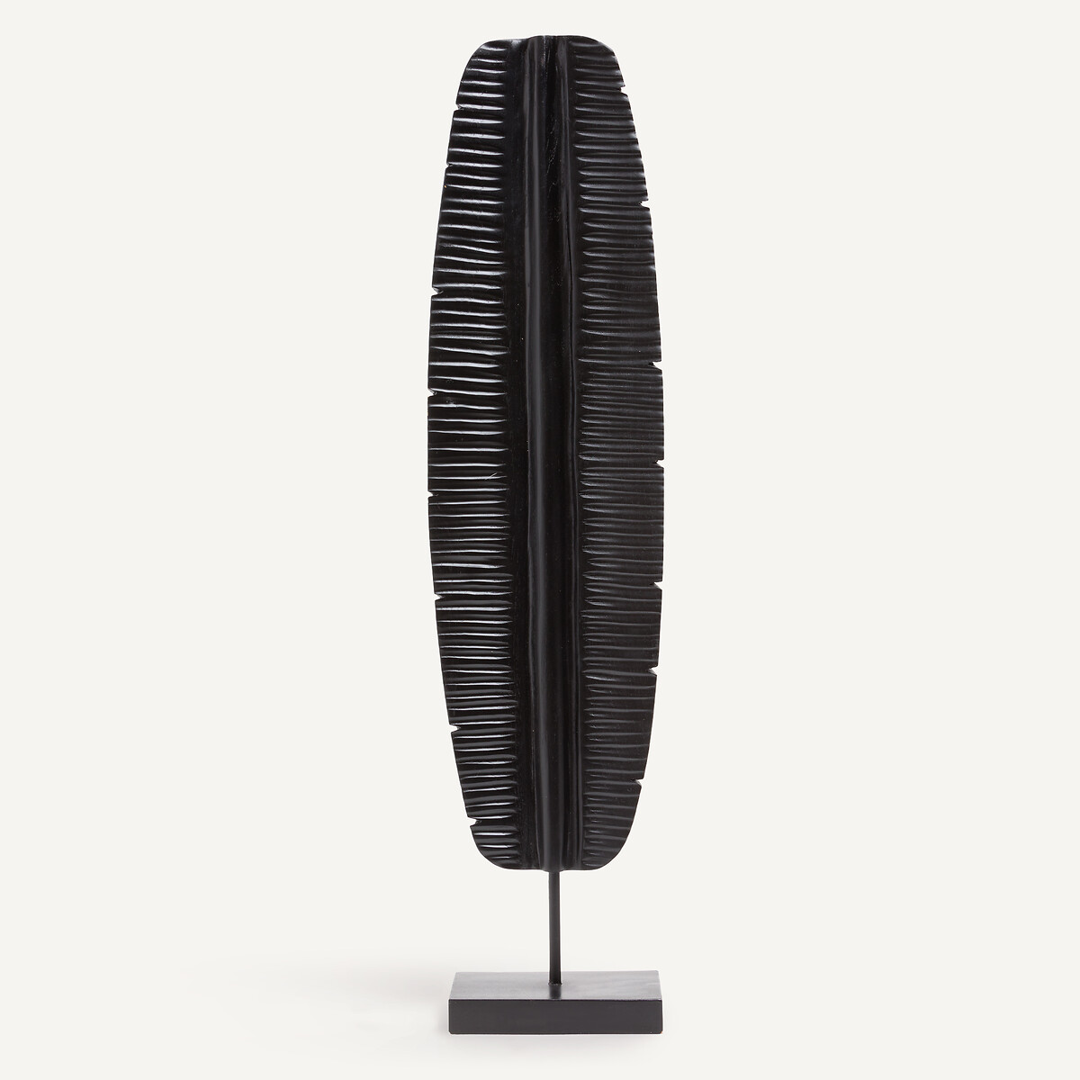 Bibelot sur socle, en teck brûlé, Tawi noir, AM.PM