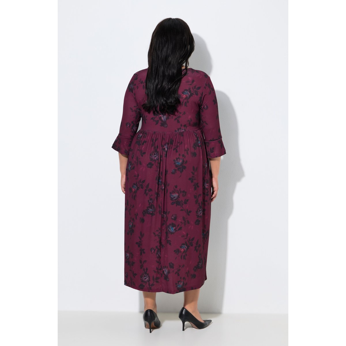Robe maxi en jersey rouge vin foncé, ULLA POPKEN