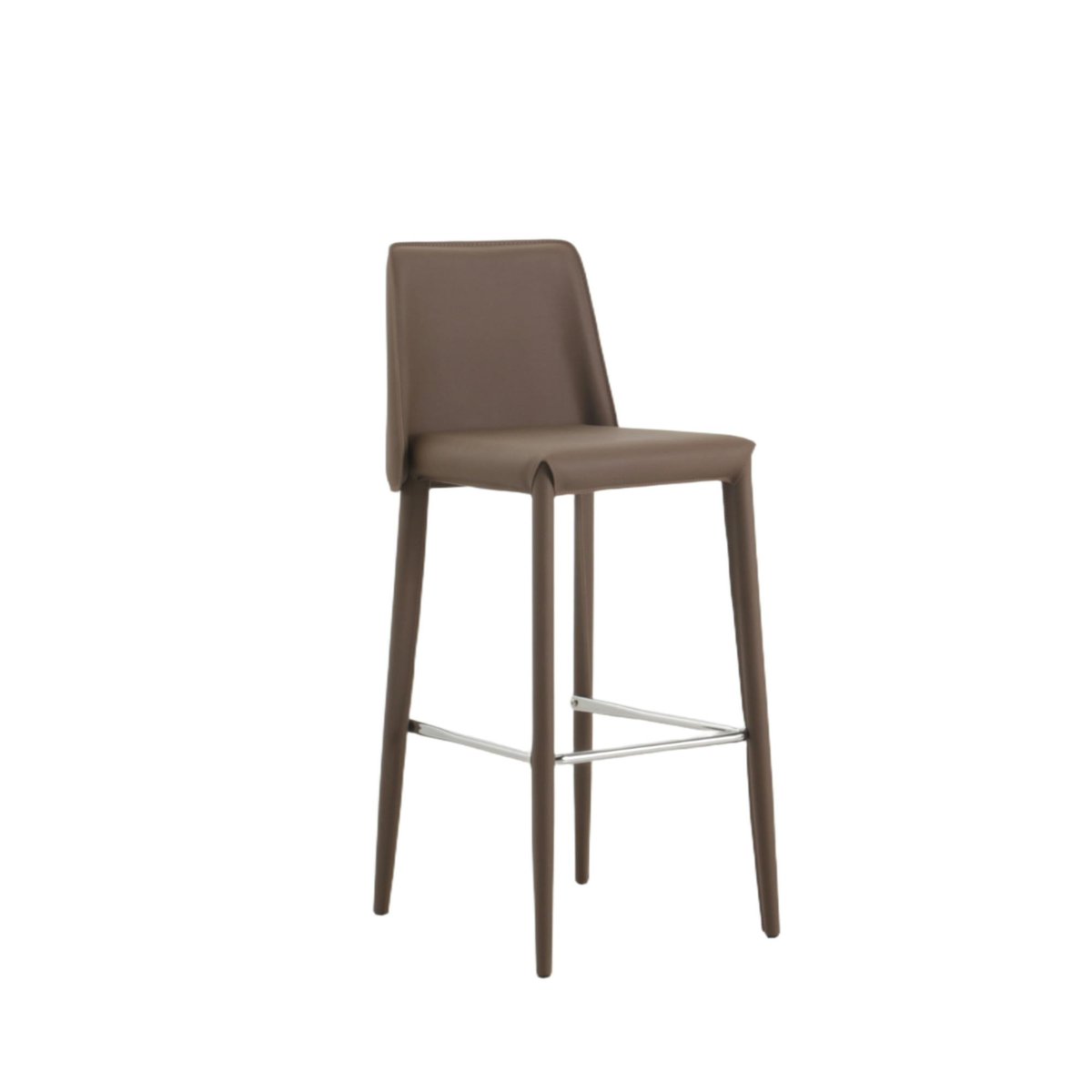 Tabouret de bar en simili avec repose-pieds (lot de 2) CORTINA marron, PIER IMPORT