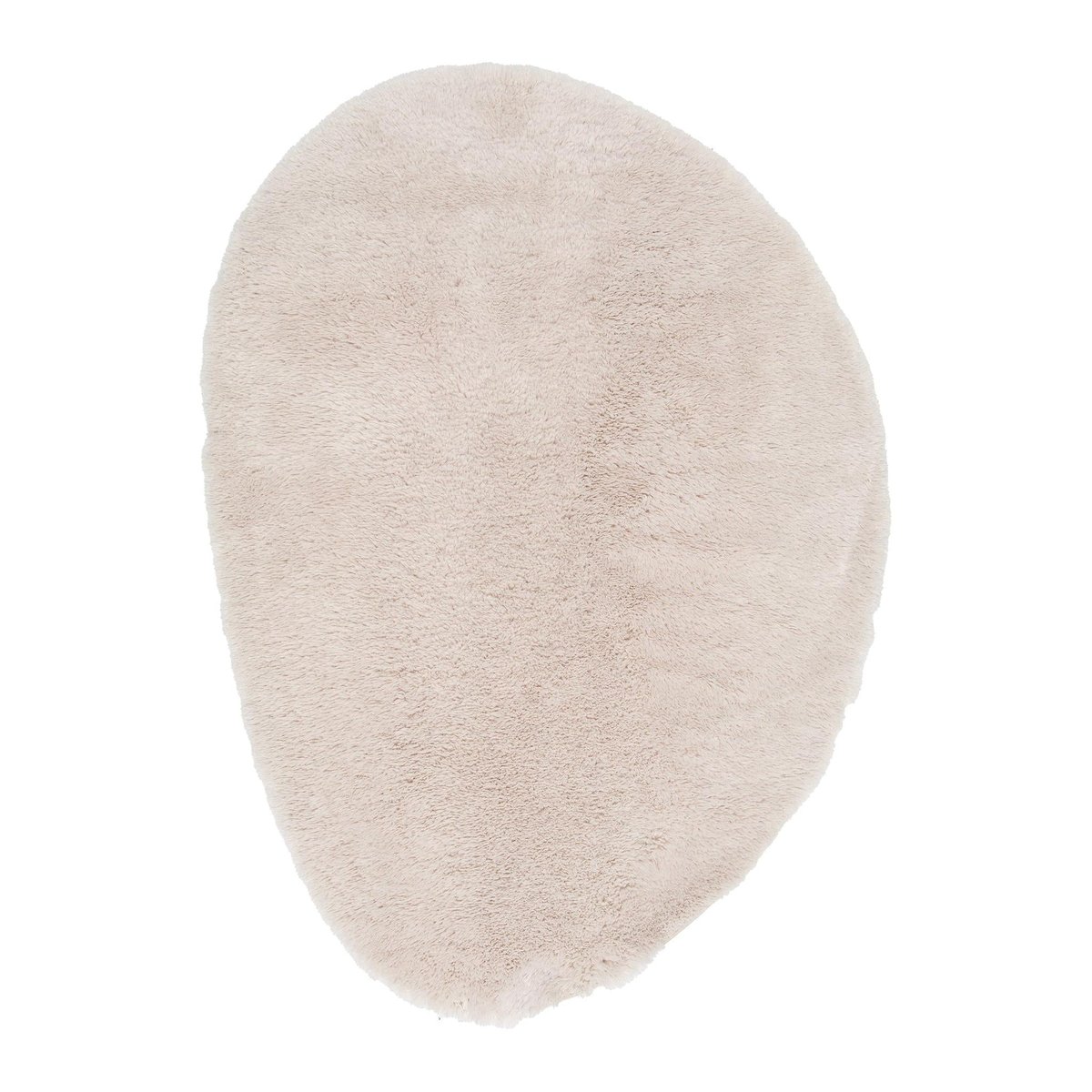 Tapis shaggy ultra-doux forme organique DUVKA beige sable, AFK LIVING