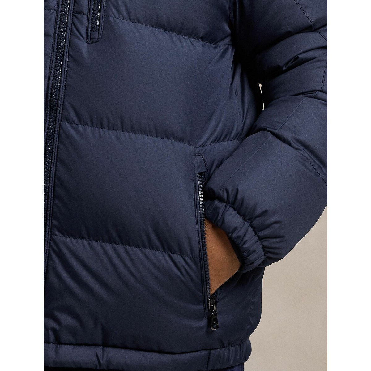 Doudoune à capuche bleu marine, POLO RALPH LAUREN