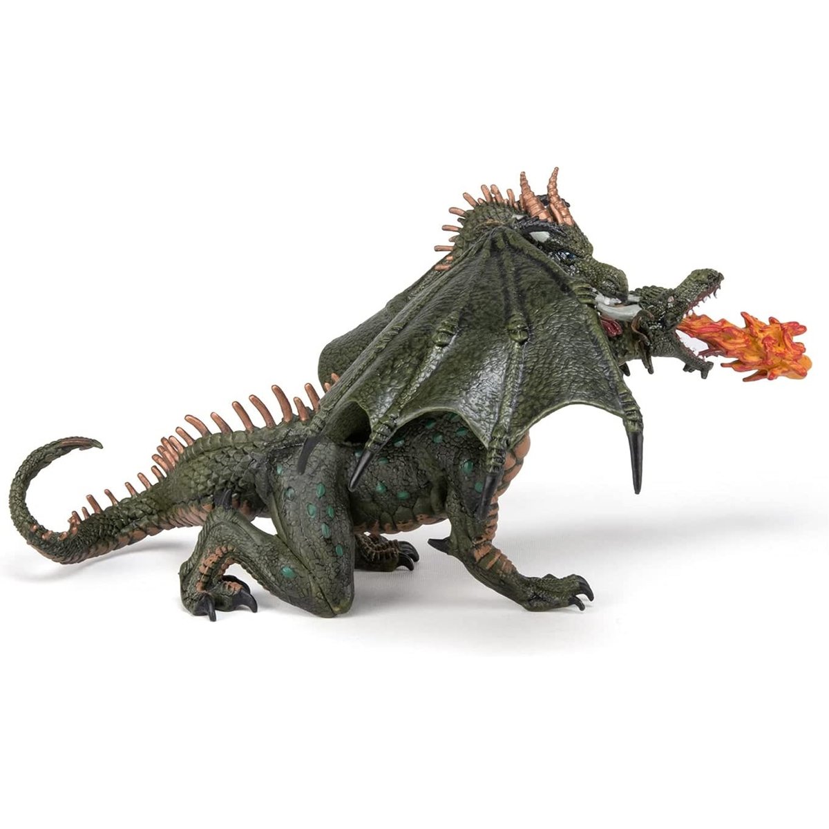 Figurine Dragon deux têtes vert, PAPO