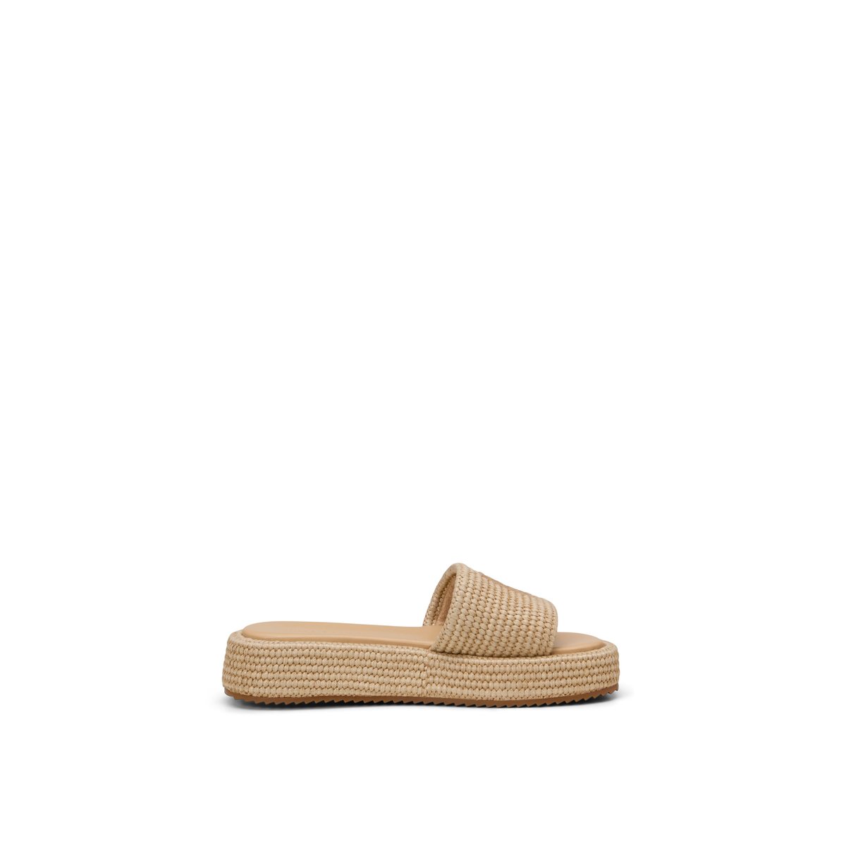Glissières à plateau modèle Larissa en aspect raphia beige, MARC O'POLO