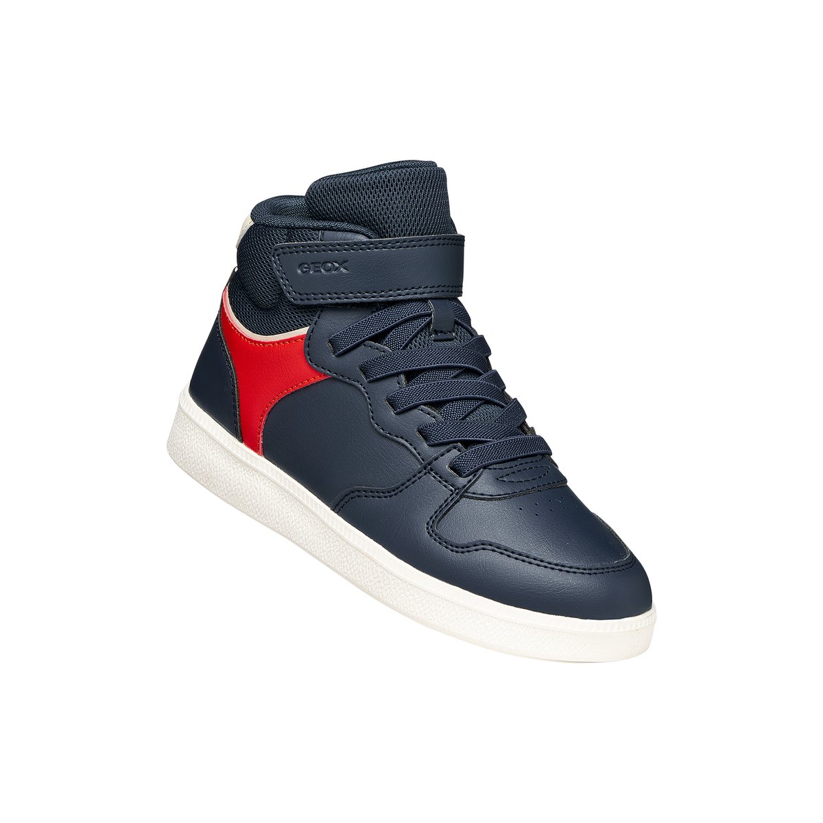 Basket Montante à Scratch Emberlix Boy marine/rouge, GEOX