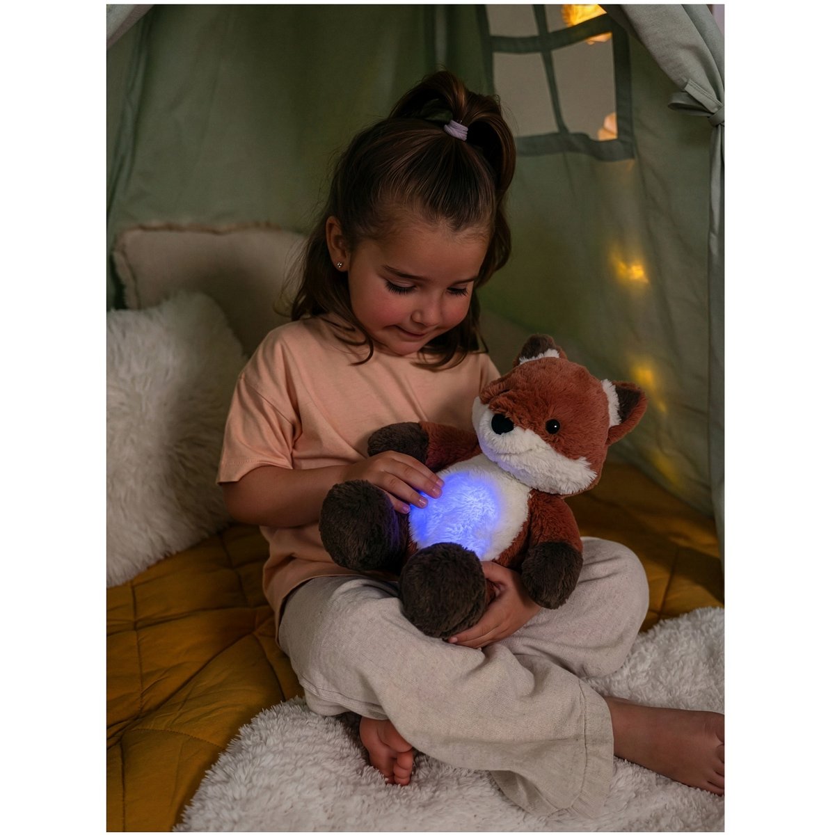 Peluche veilleuse musicale Milo le Renard roux, CLOUD B