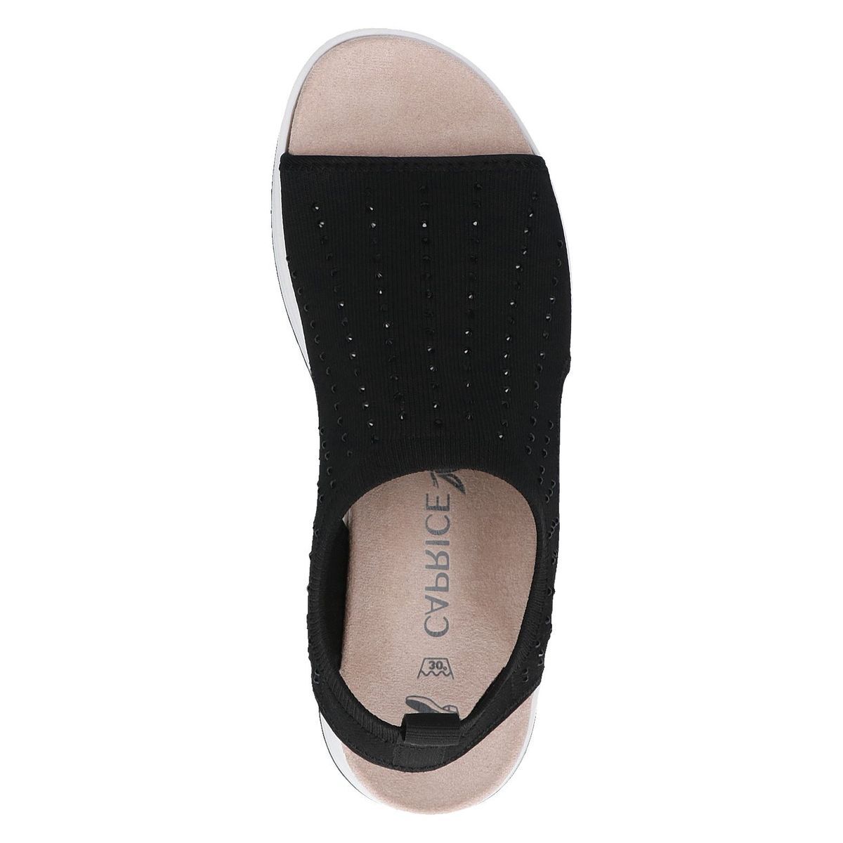 Sandale plate noir, CAPRICE