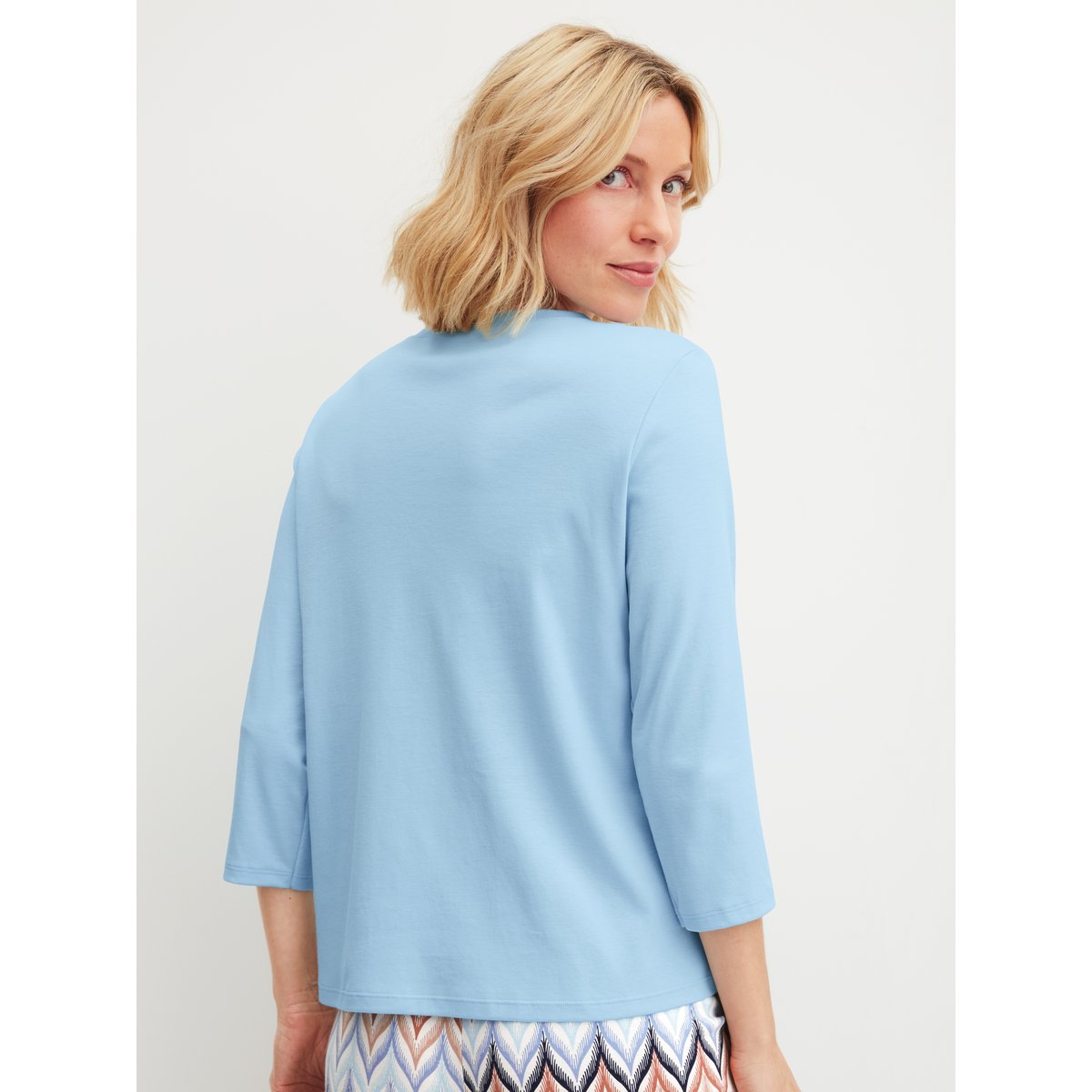 T-shirt manche 3/4 manches 3/4 Coton FAVOURITES BOTANIC bleu cascade, CALIDA