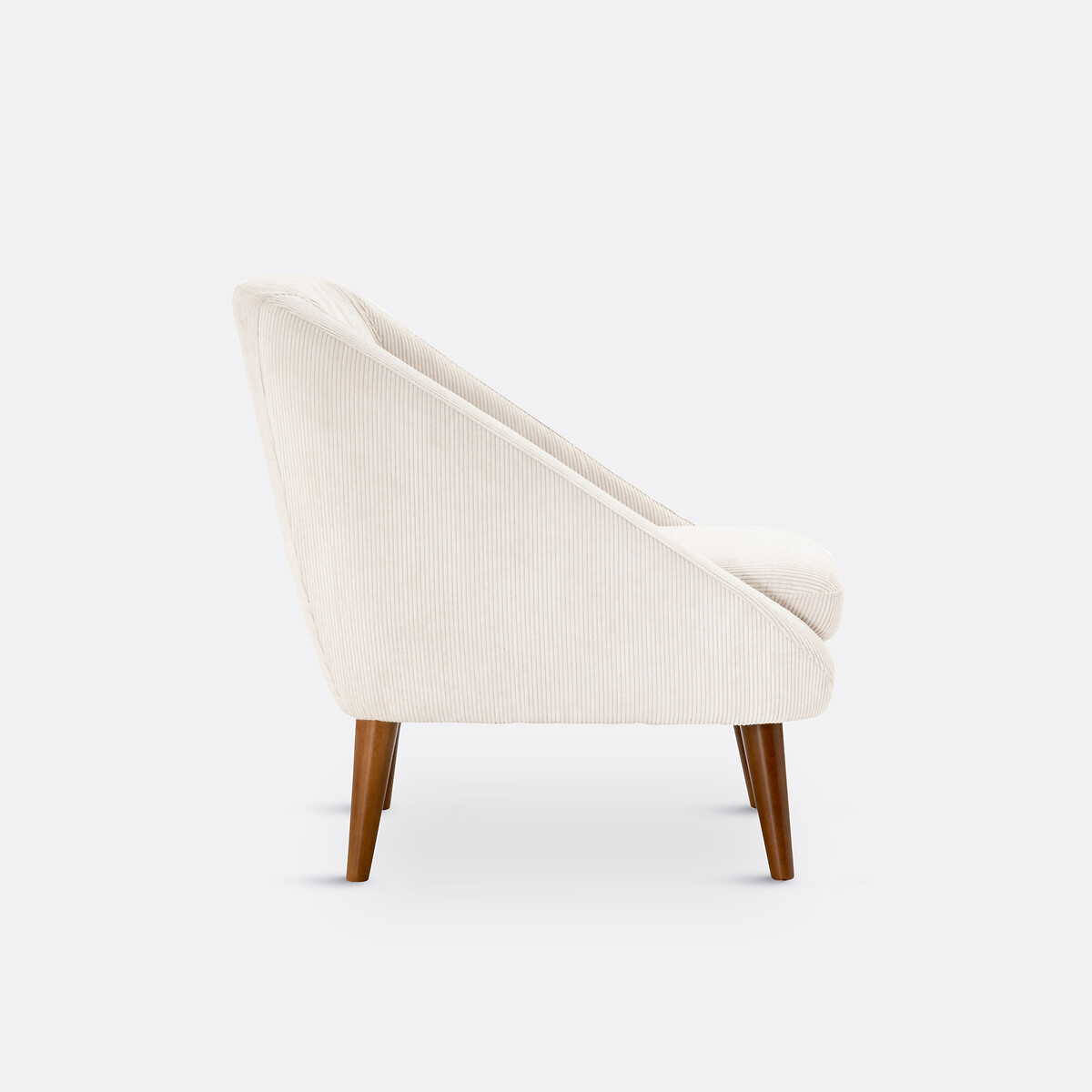 Fauteuil velours côtelé, Séméon ecru, LA REDOUTE INTERIEURS