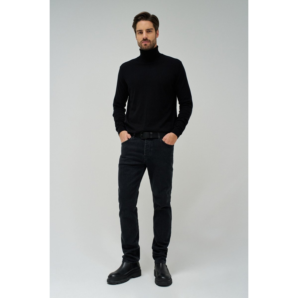 JEAN REGULAR S-REPEL noir, SALSA JEANS