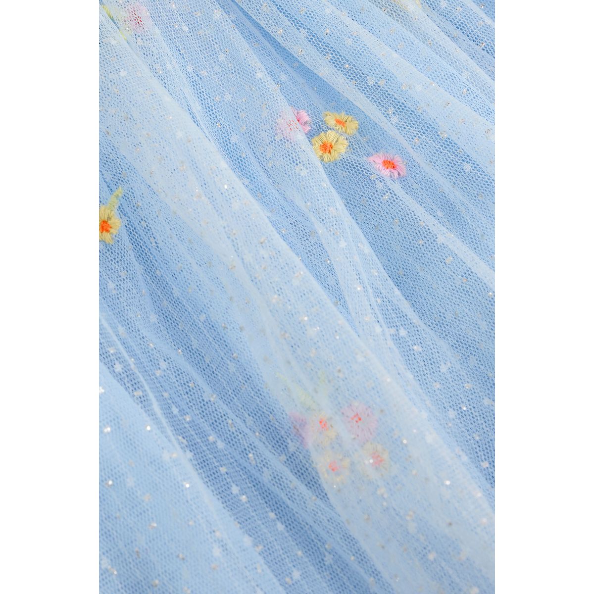 Robe en mesh bébé fleur bleue brodée, NEXT