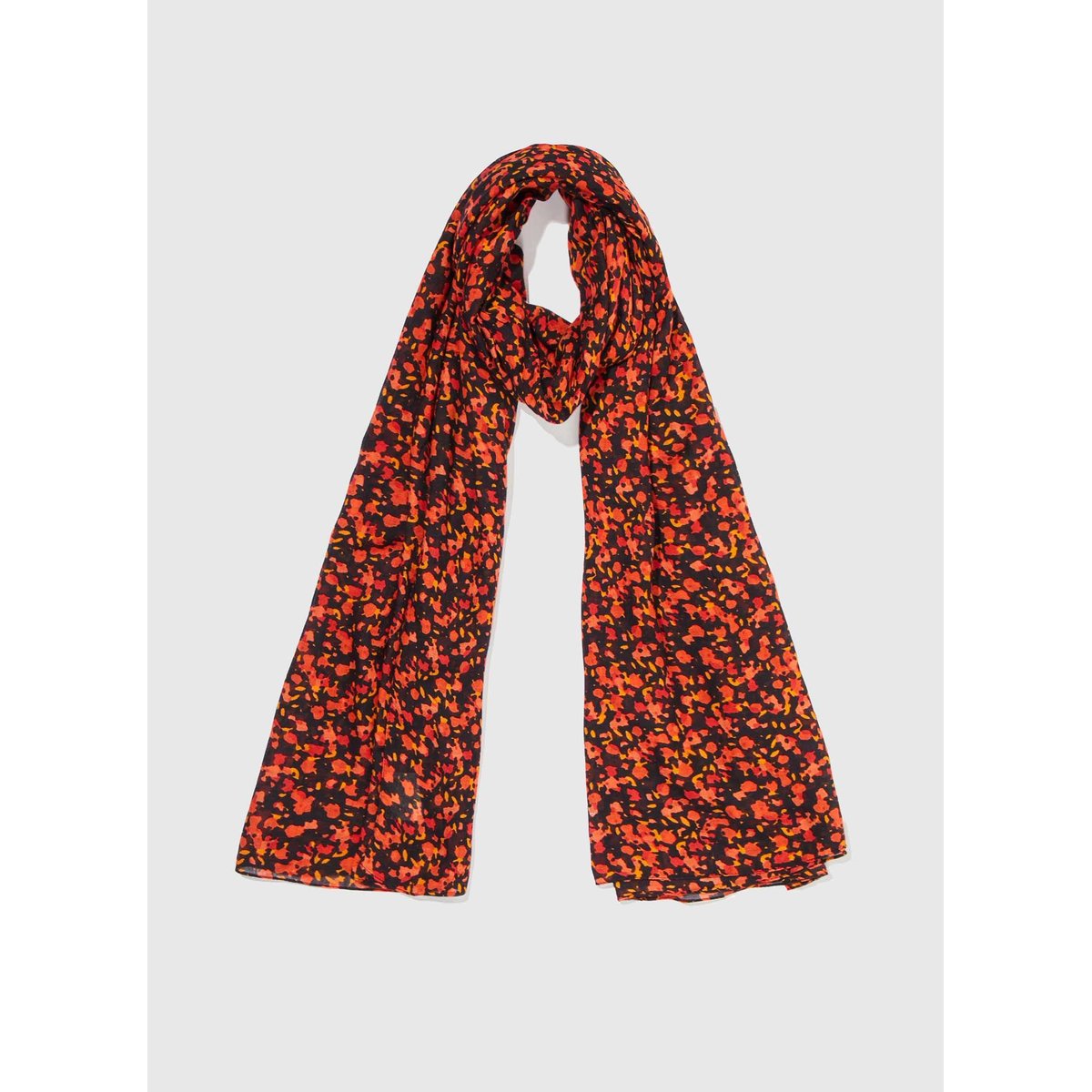 Grand foulard imprimé Ecovero AURELIA rouge zita, LA FIANCÉE