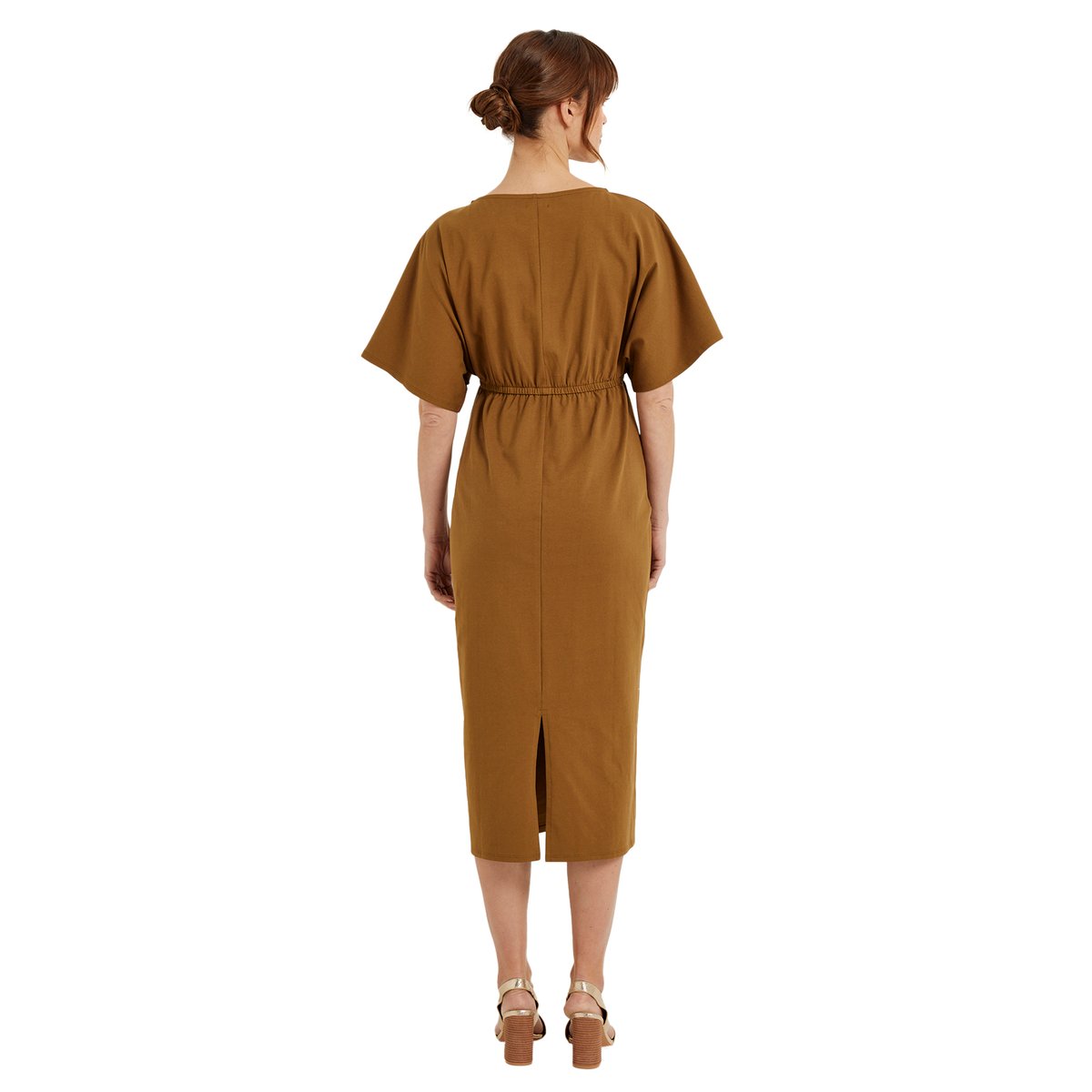Robe longue de grossesse en jersey lourd coton bio* olive, VERTBAUDET