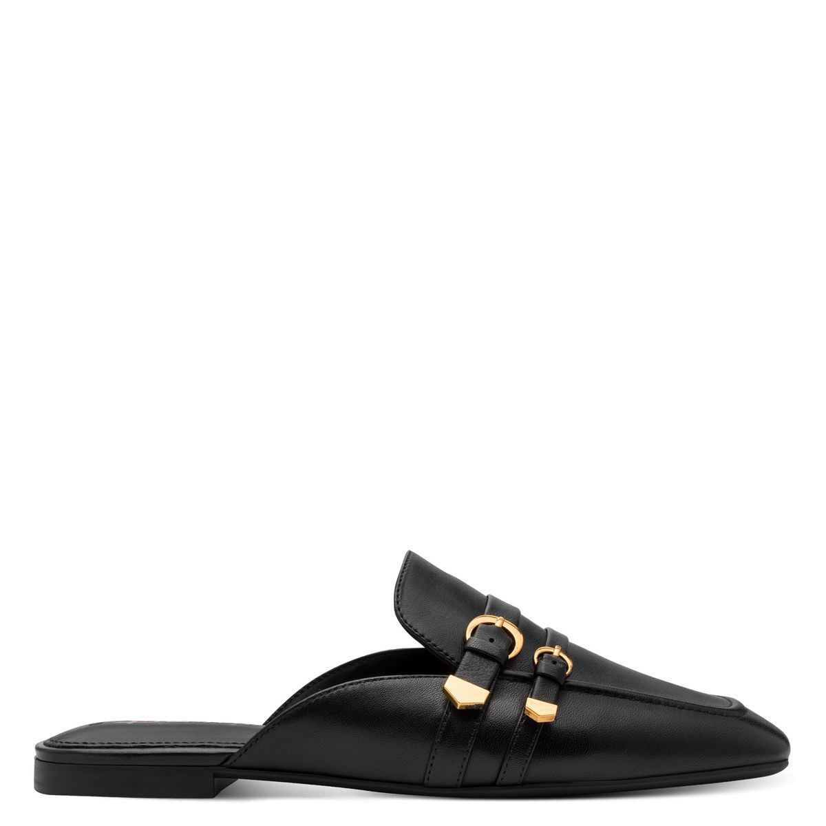 Mule en cuir noir cuir, TAMARIS