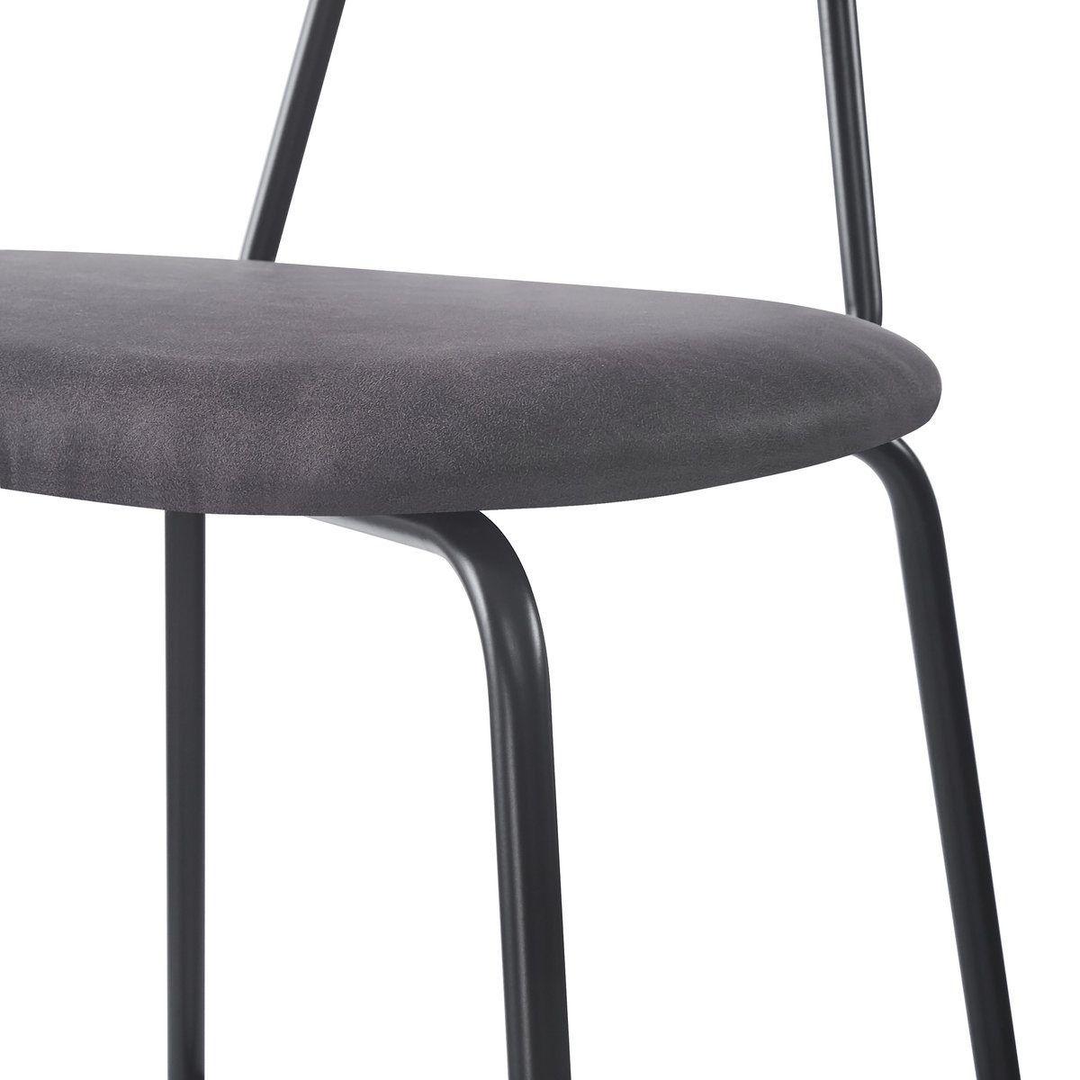 Lot de 2 tabourets de bar en cannage OREBRO noir, NORDLYS