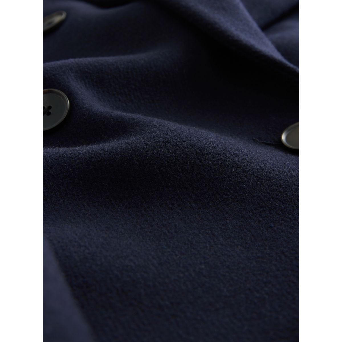 Manteau long en laine mélangée n. premium bleu marine, NEXT