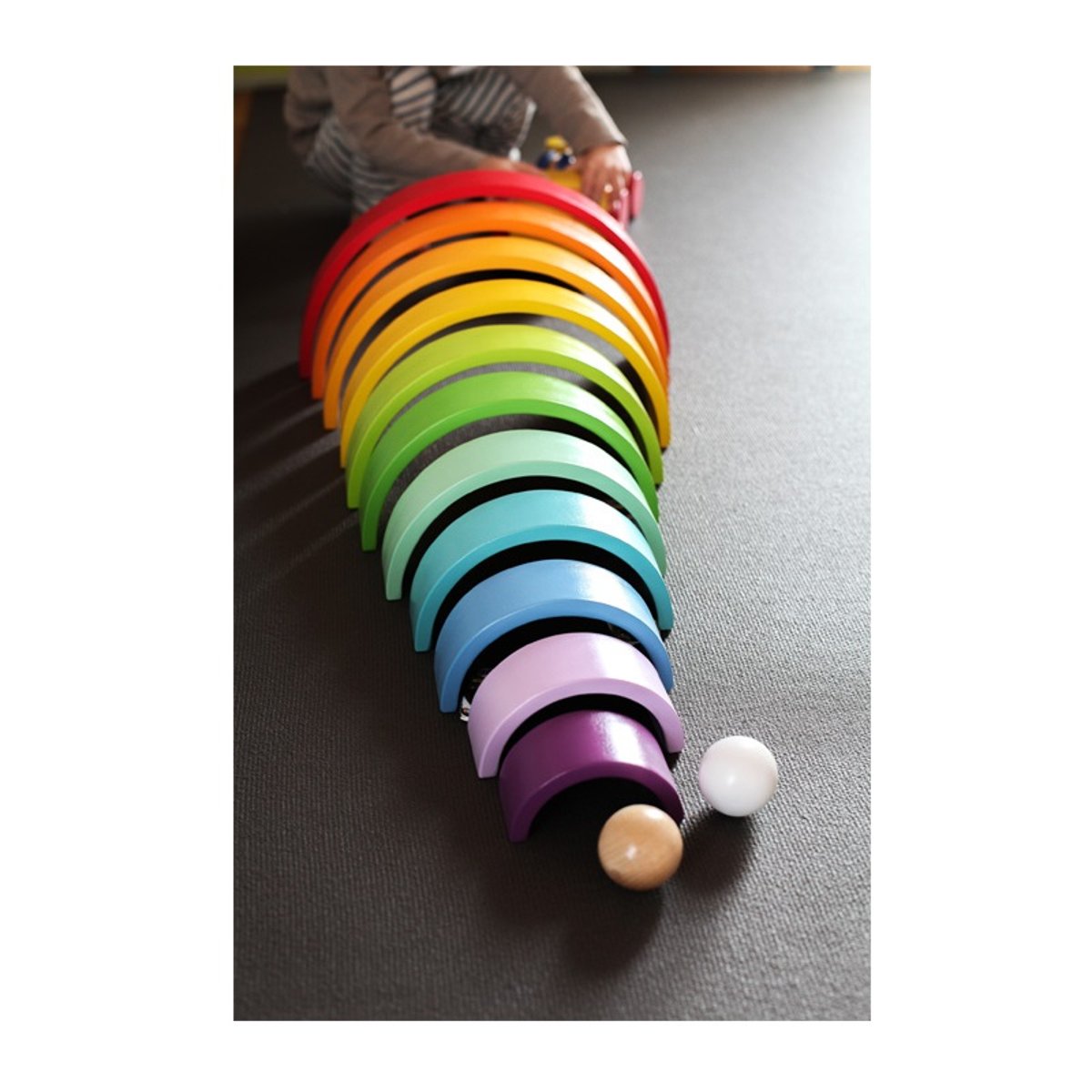 Blocs en bois Arc-en-ciel XL rouge, SMALL FOOT COMPANY