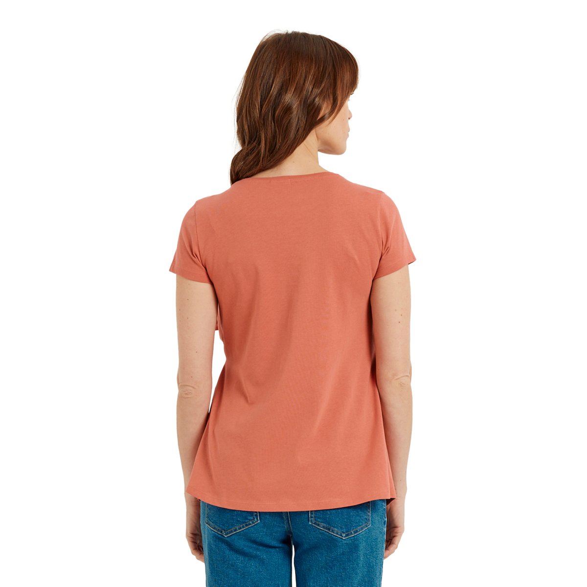 T-shirt long à noeud grossesse et allaitement en coton biologique* vieux rose, VERTBAUDET