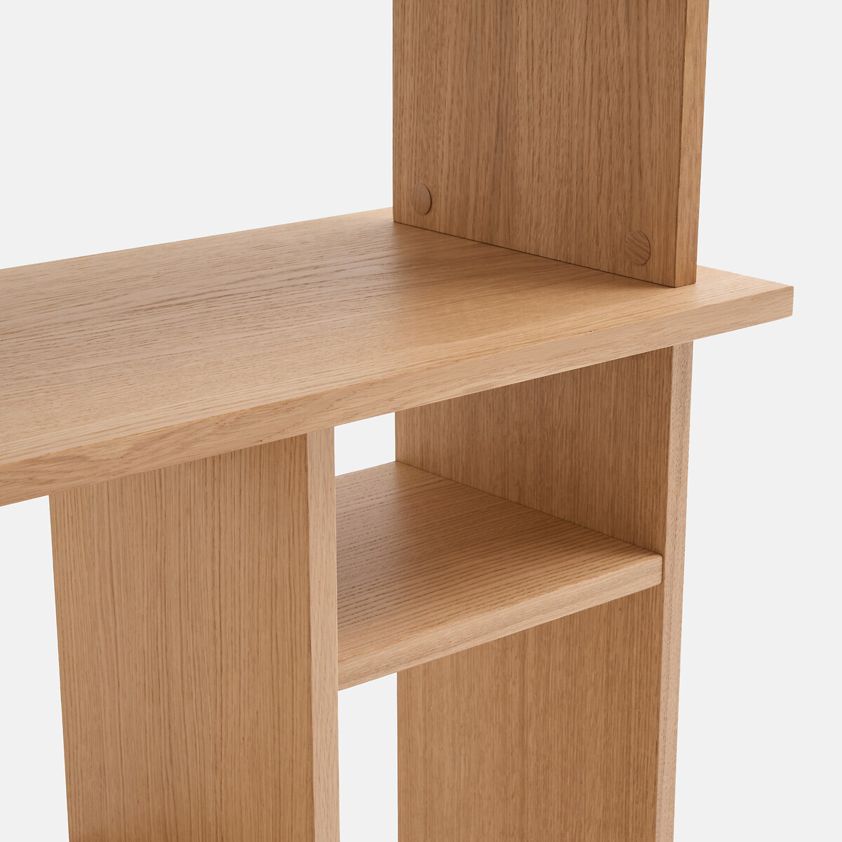 Asymmetrische boekenkast, eikenfineer, 12 nissen, hoogte 180 cm, ABAC eikkleur, LA REDOUTE INTERIEURS