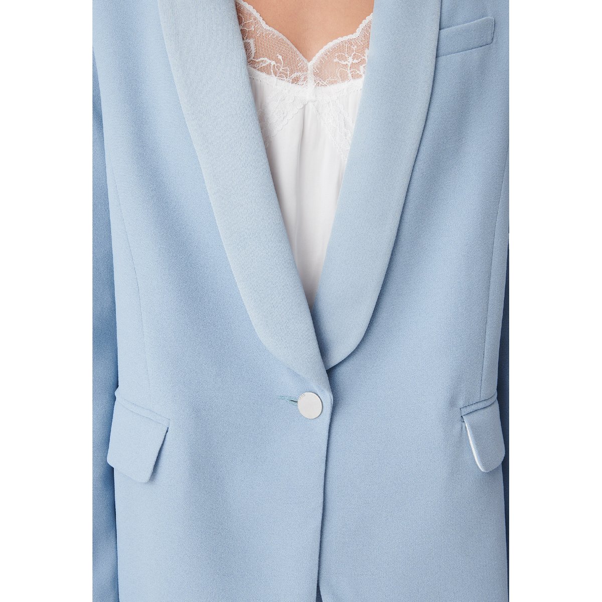 Veste de tailleur oversize fluide bleu, IKKS