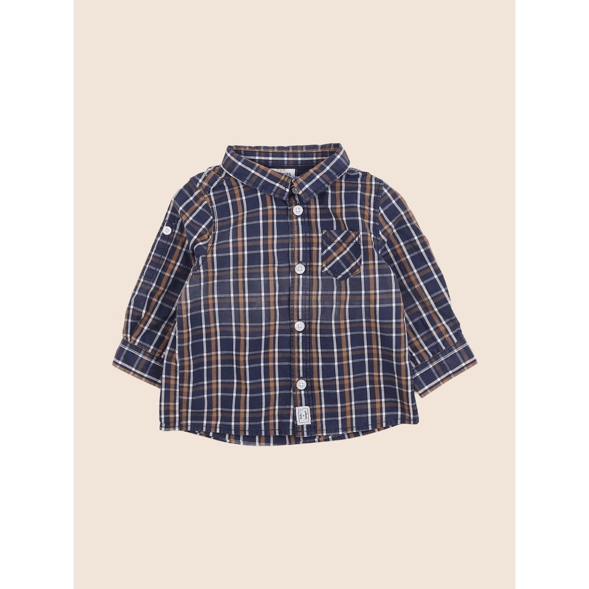 Chemise - Etat satisfaisant bleu, marron, TAPE A L'OEIL