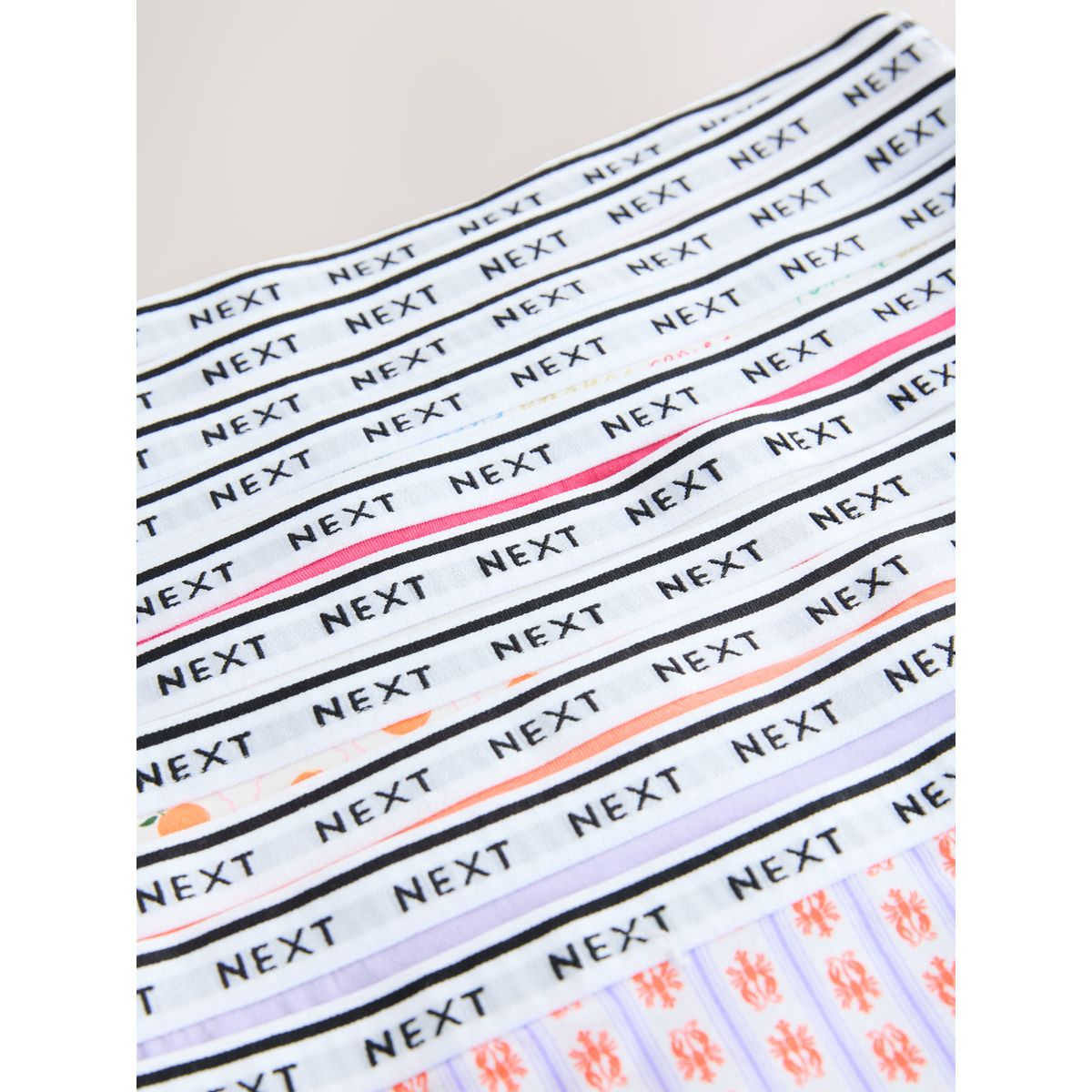Culotte en coton à logo, lot de 10 orange/blanc, NEXT