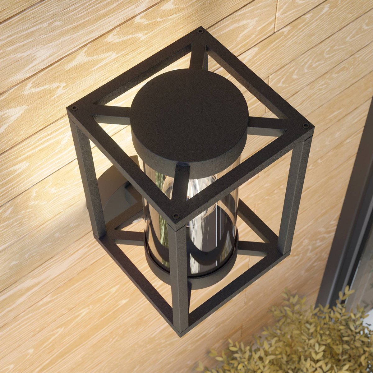 Applique extérieure en aluminium moderne anthracite, LUCANDE