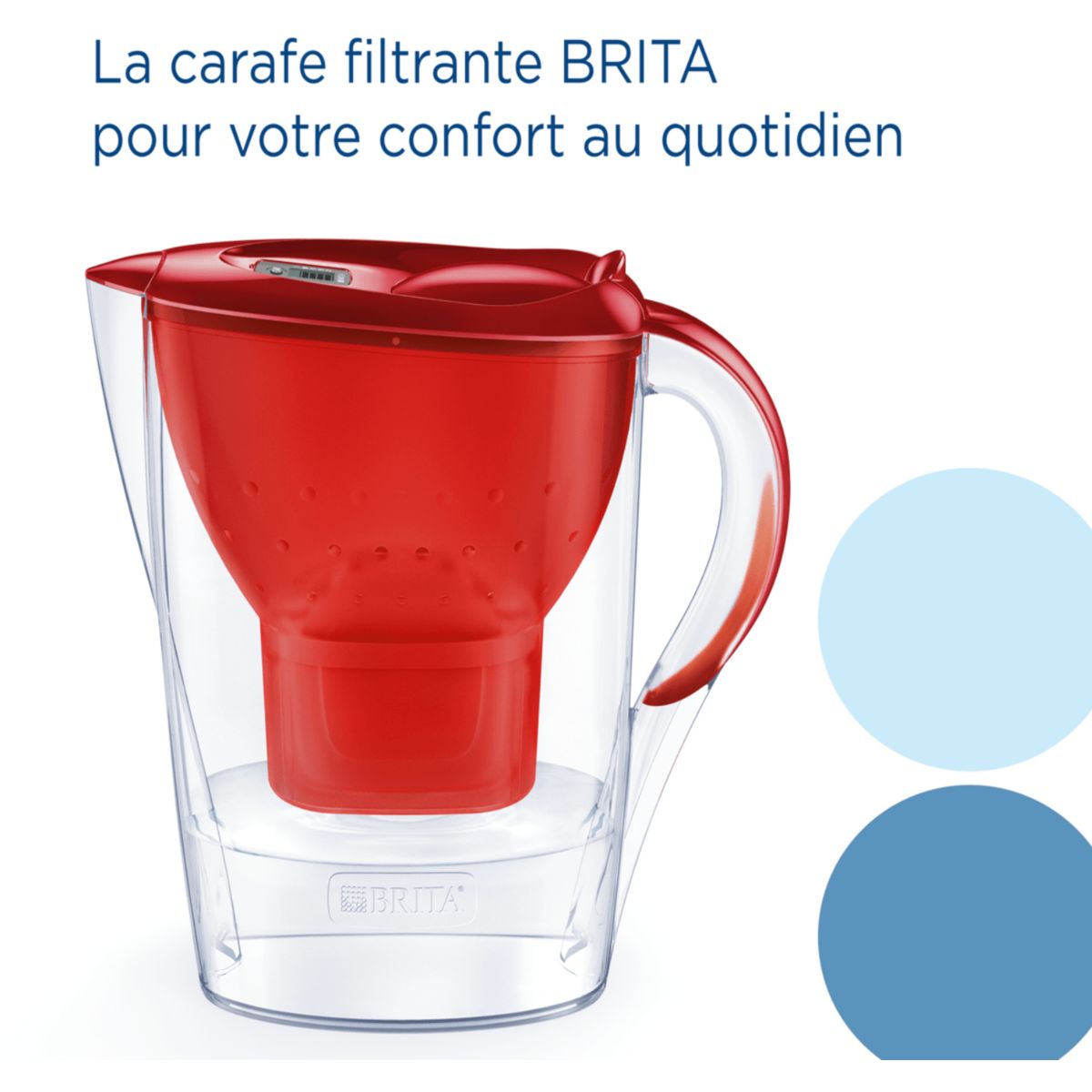 Carafe filtrante marella rouge rouge, BRITA