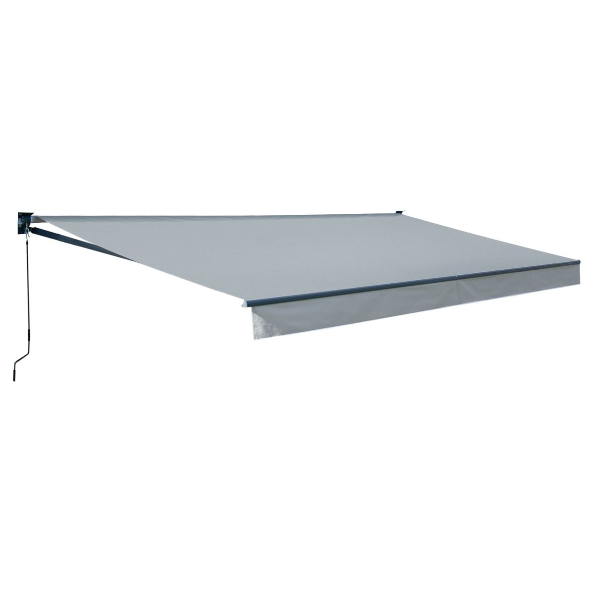 Store banne, 3,95x3m, SAULE gris, gris anthracite, HAPPY GARDEN