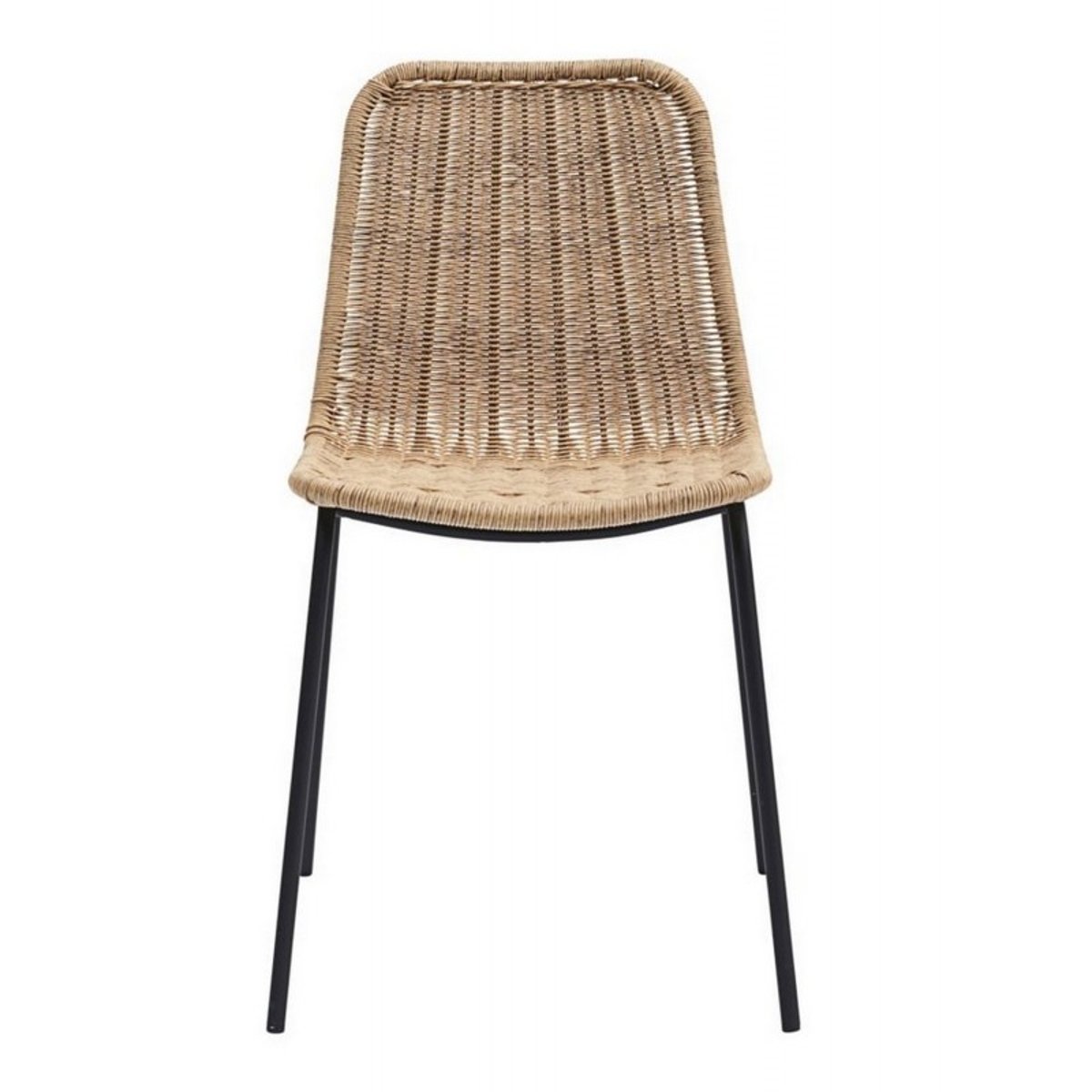 Chaise imitation rotin tressé Hapur bois clair, HOUSE DOCTOR