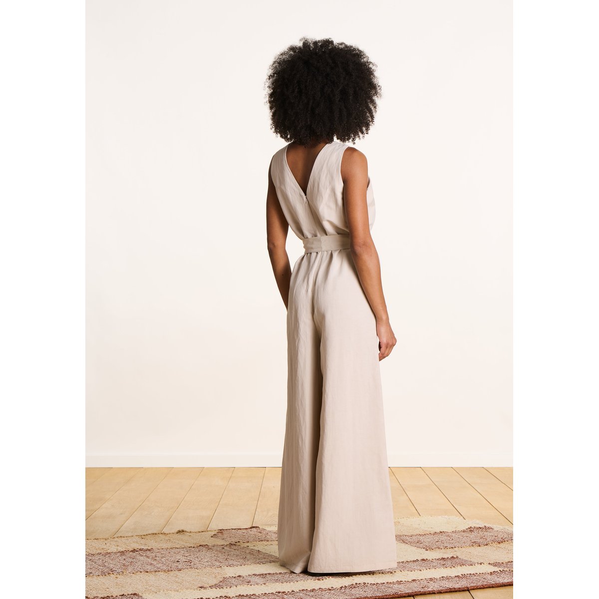 Combinaison pantalon sans manches ecru, LA FEE MARABOUTEE