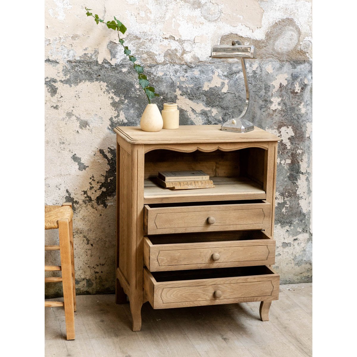 Petit meuble de rangement en bois Valery N°156 - Bon état bois clair, DEBONGOUT
