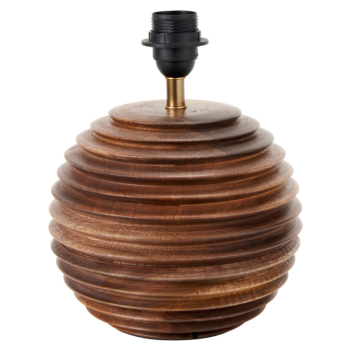 Preslie Turned Wood Table Lamp Base brown, SO'HOME
