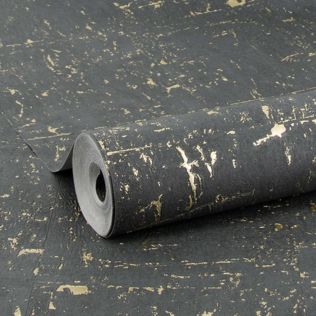 Papier peint Luxe effet liège noir, WOW