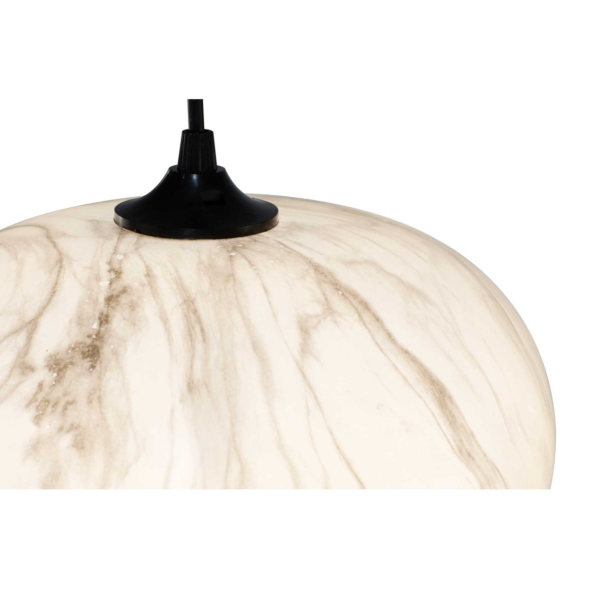 Suspension galet en verre effet marbre - CARRAO blancgris, C-CREATION