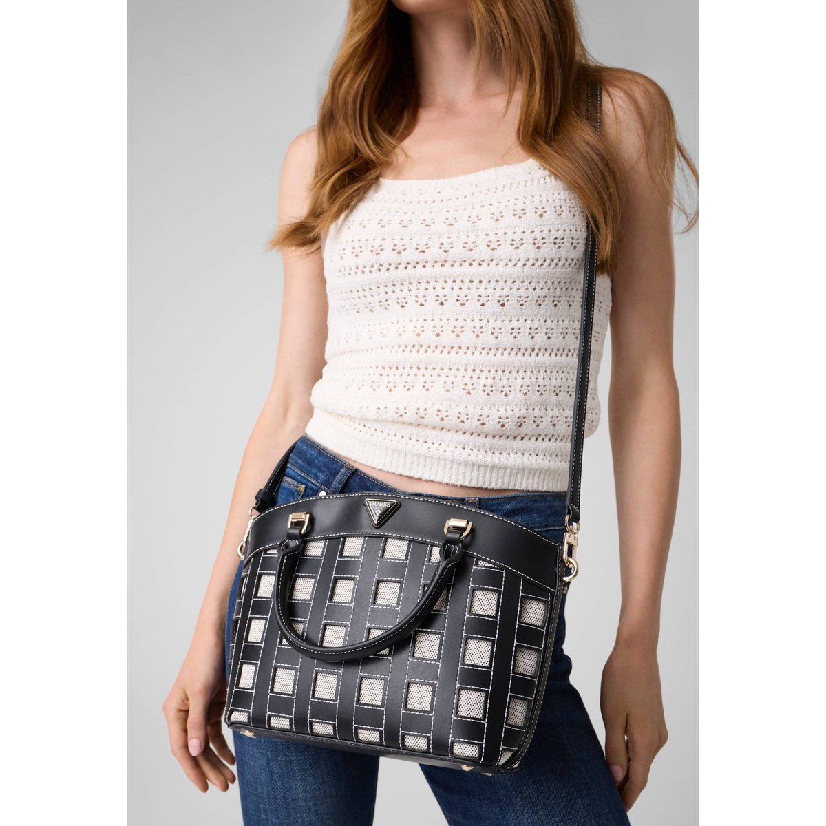 Sac Bandoulière Frankie noir, GUESS