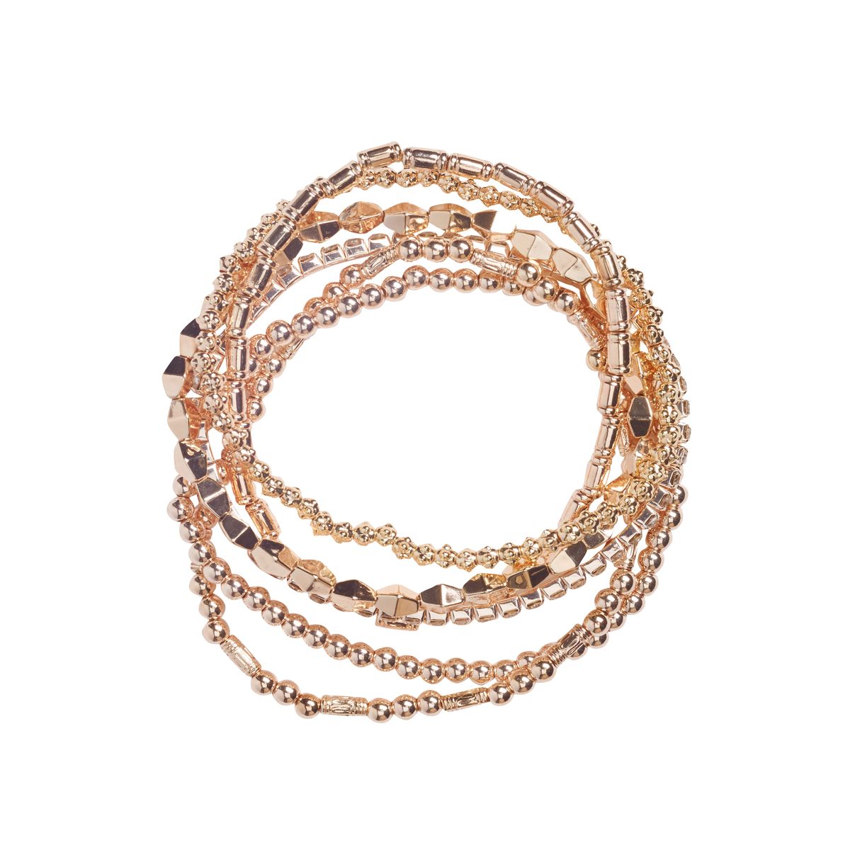 Bracelets stretch scintillants, lot de or rose, NEXT