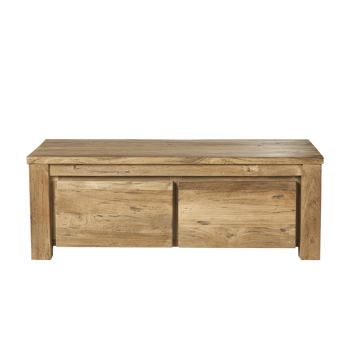 Table basse en bois de teck recyclé 120 cm  CARGO naturel, BERAH GETAH