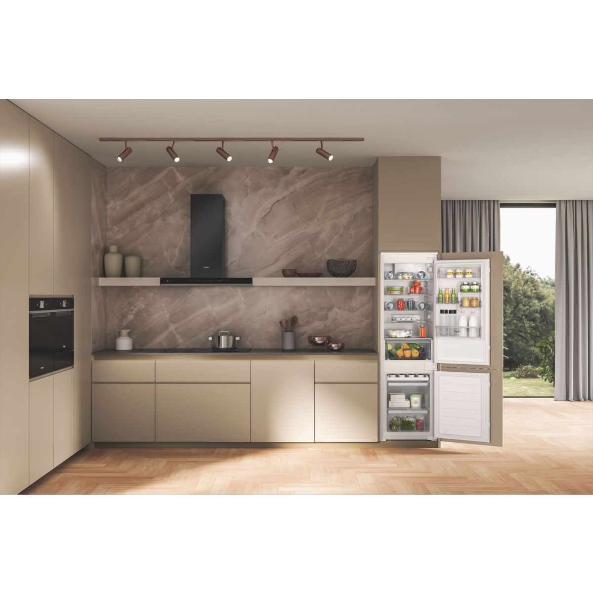Réfrigérateur combiné encastrable WHC18D041C1 6ème Sens couleur unique, WHIRLPOOL
