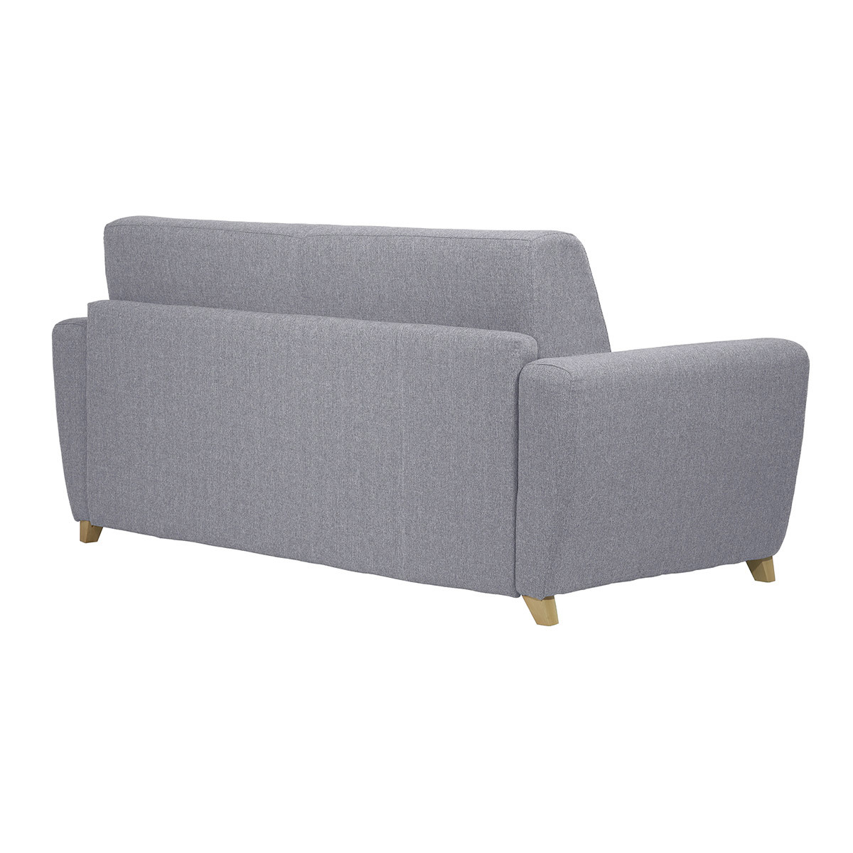 Canapé scandinave convertible avec matelas 18 cm GRAHAM gris clair, MILIBOO