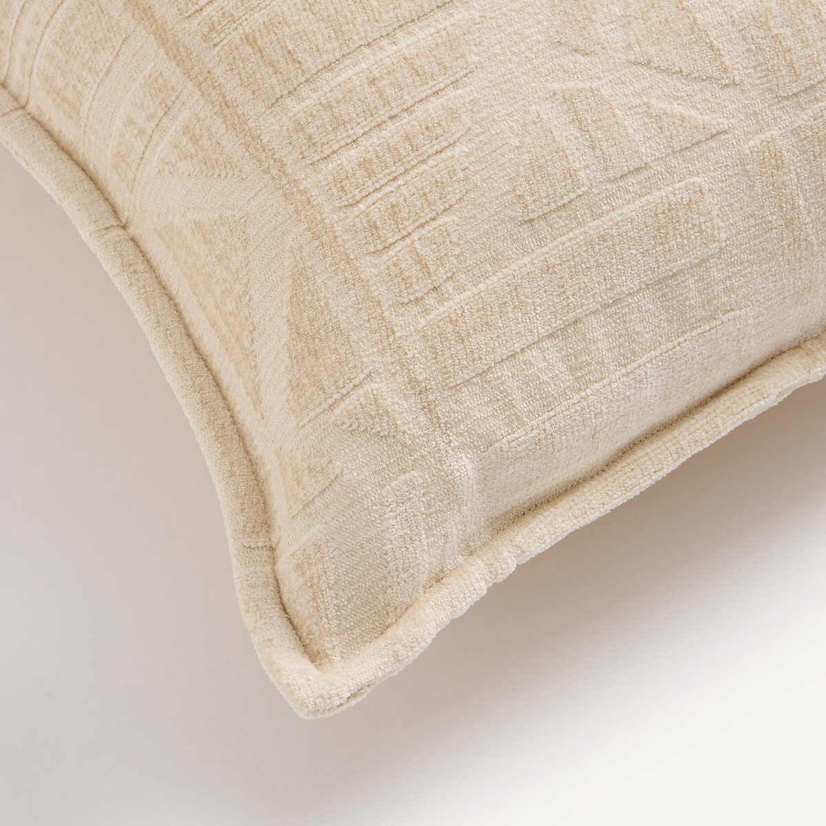 Housse de coussin chenille jacquard, Hesper ecru, AM.PM