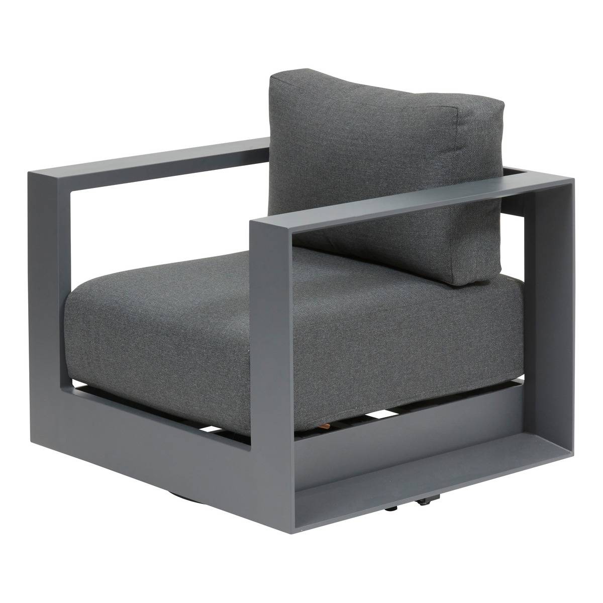 Fauteuil de jardin rotatif en aluminium ALLURE gris graphite, HESPERIDE